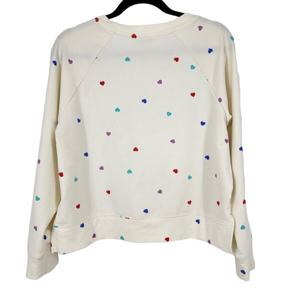 Wildfox Women's Heart Print Long Sleeve Pullover Soft Sweater Size Medium - Picture 4 of 4